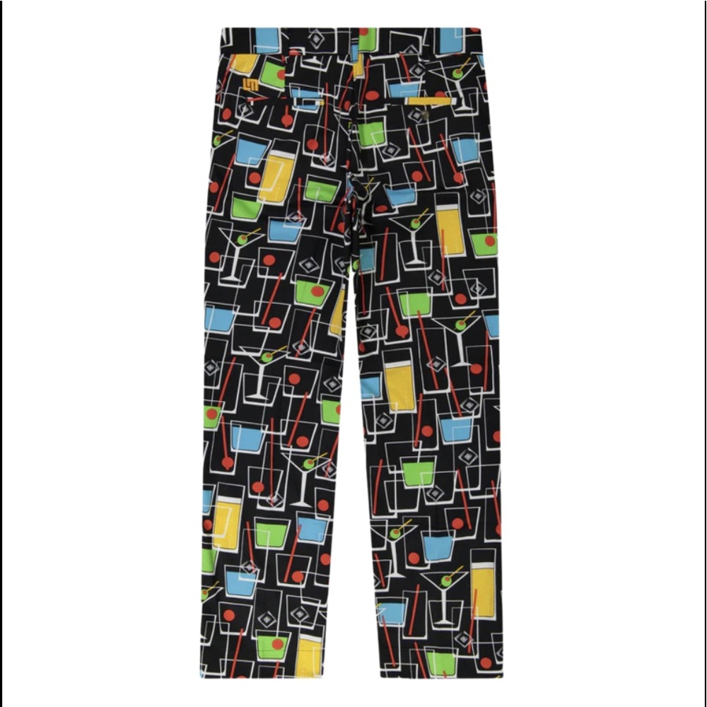 ⛳️ LoudMouth🏌️‍♂️Happy Hour Golf Pants 40/32 NWT Barware Retro